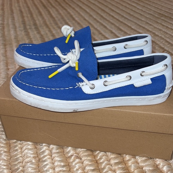 Cole Haan men canvas boat shoes 8M - Picture 3 of 12
